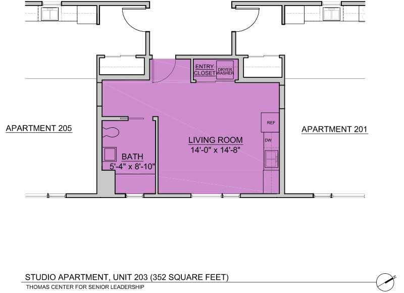 Studio Apartments Thomas Center Senior Residence in Anchorage