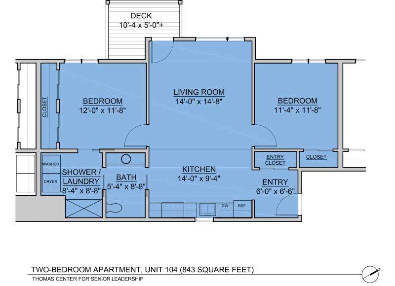 Two Bedroom Apartments Thomas Center Senior Residence in Anchorage